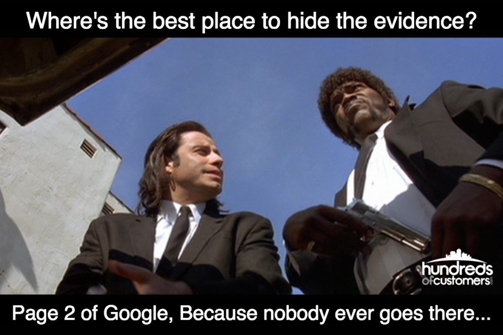 page 2 of google hide the evidence or body joke pulp fiction